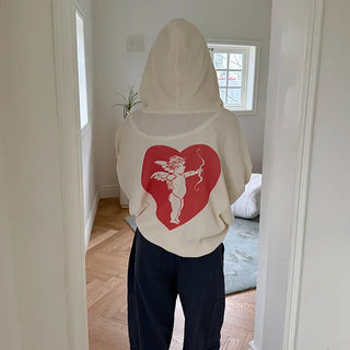 Vintage Cupid Zip-up Hoodie