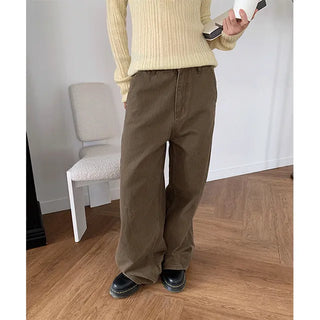 washed tuck pants
