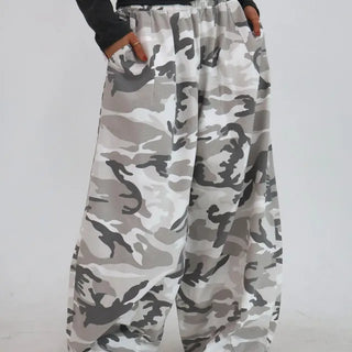 CAMO BIG MEGA WIDE PANT Camo Pattern Big Mega Wide Long Pants Camo Wide Pants