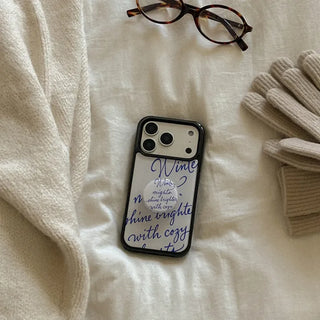 Winter Letter iPhone 18 Galaxy Epoxy Black Bumper Case