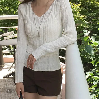 Seine layered ribbed knit
