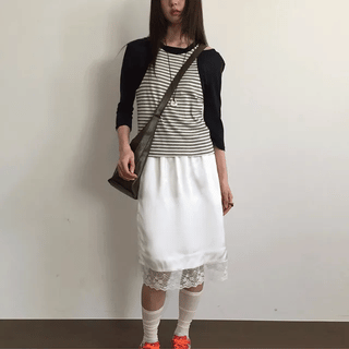 Pearl Wave Midi Skirt