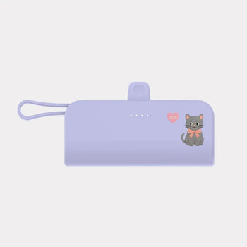 Denim Cat Docking Power Bank for iPhone and Galaxy Mini 5000mAh