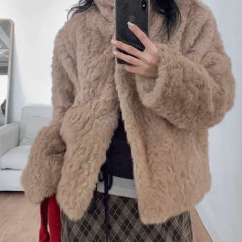 Dalain fur collar short jacket
