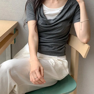 Tears Summer Drape Cap Sleeve Knit