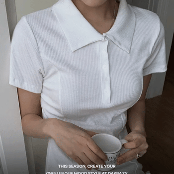 Collared Ribbed Mini Dress