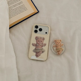 Hula Bear iPhone MagSafe Grip Talk Holder Acrylic