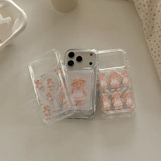 Blooming Teddy MagSafe Clear Jelly Hard Phone Case for iPhone 17 Pro