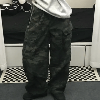 military mega wide pants