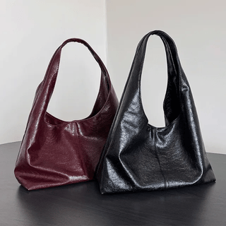 Wide Leather Bag