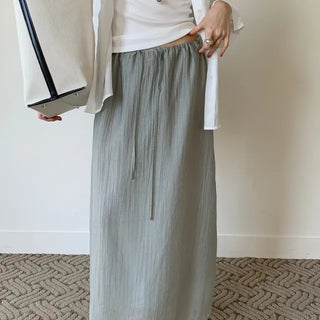 Adali Seersucker Check HLine Skirt