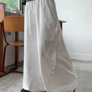 Hibu Rivet Nylon Wide Pants