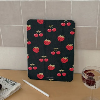 Soft Berry Knit iPad Pro Air 13 11 Clear Separable Cover Case