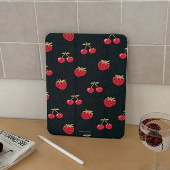Soft Berry Knit iPad Pro Air 13 11 Clear Separable Cover Case