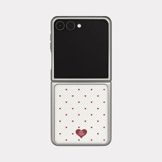 Heart Pin Dot Galaxy Zflip Fold 8 Epoxy Silver Bumper Case
