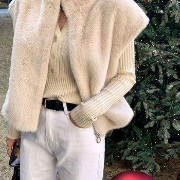 Vanilla fur vest