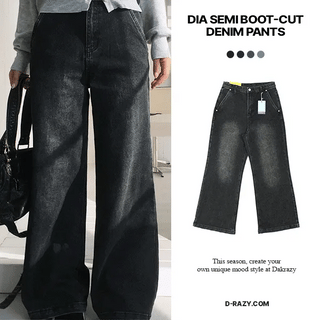 Dia Semi Bootcut Denim Pants