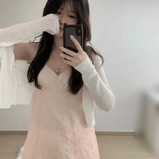 Amy Asymmetrical Frill Slip Dress