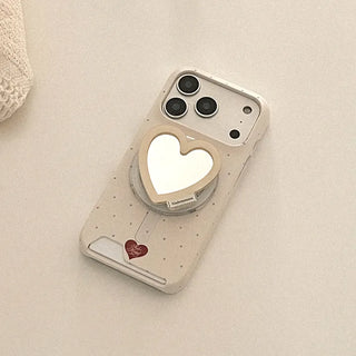 [SET] Cozy Sugar Dots MagSafe Card Holder Phone Case + MagSafe Mirror Smart Talk