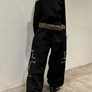 Leopard Star Layered Pants