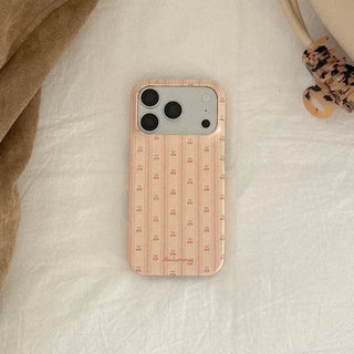 Cherry Stripe MagSafe Hard Phone Case for iPhone 17 Pro