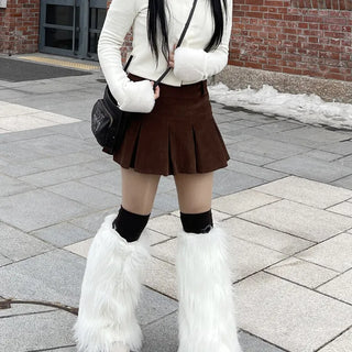 fur leg warmers