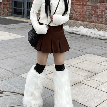 fur leg warmers