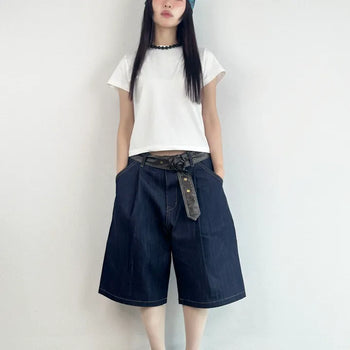 Bermuda Raw Denim Pants