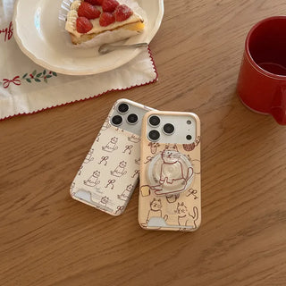 i like cat iPhone 17 Pro Card Holder Hard Case
