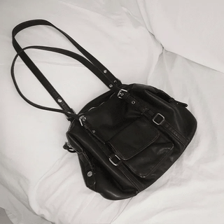 Mackent Vintage Pocket Shoulder Bag