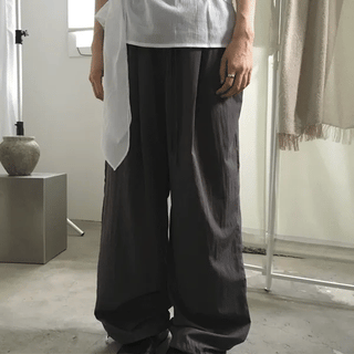 Way Nylon Elastic Waist Pants (4 colors)