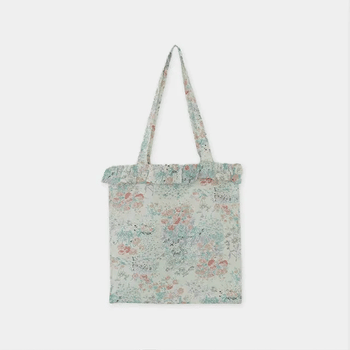 Newen Flower Frill Cotton Tote Bag