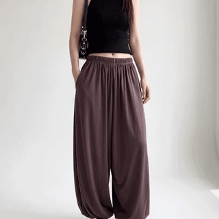 Mariv Summer Soft Stretch Elastic Waist Harem Pants