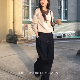 Non-Faded Maxi Pintuck Wide Pants