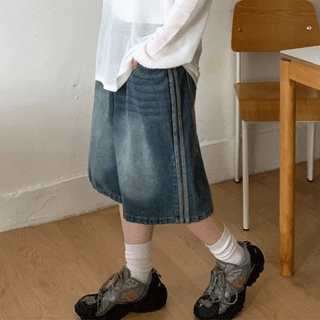 Antilo Track Denim Bermuda Pants