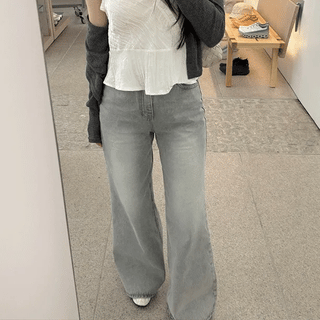 Solid gray jeans