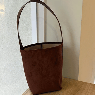 Suede Basket Bag
