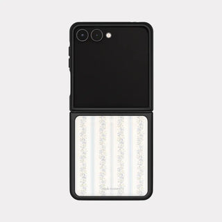 Botanical Stripe Galaxy Zflip Fold 8 Epoxy Black Bumper Case