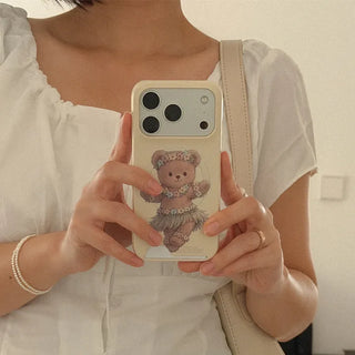 Hula Bear iPhone 17 Pro Card Holder Hard Case