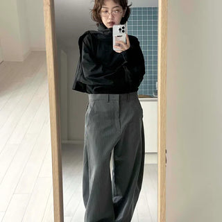 Noi side pintuck slacks