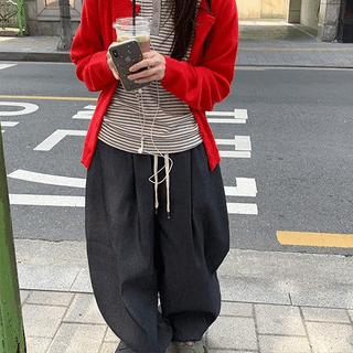 Illuni Non-Fade Balloon Elastic Waist Pants