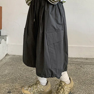 Ranko Elastic String Cotton Bermuda Cargo Pants