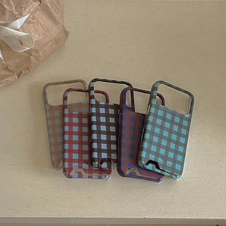 Modern Check MagSafe Card Phone Case for iPhone 17 Pro Hard