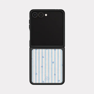 Candy Stripe Galaxy Z-Flip Fold 8 MagSafe Black Bumper Case