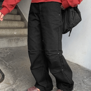 Brett Me Rivet Cotton Pintuck Pants