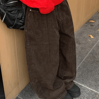 Situ Pintuck Wide Corduroy Pants