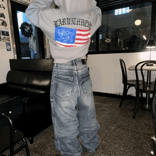 lettering cotton pants