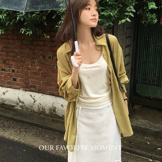 Tencel Wrinkle Oversized Shirt