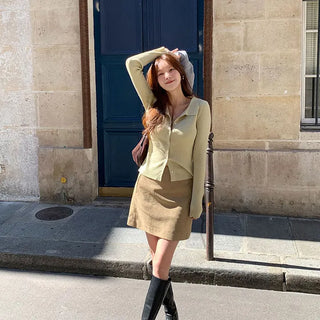 Rona Suede Mini Skirt