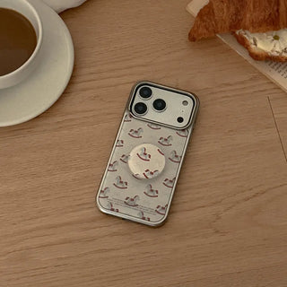 Rocking Horse iPhone 18 Pro Galaxy Epoxy Silver Bumper Case